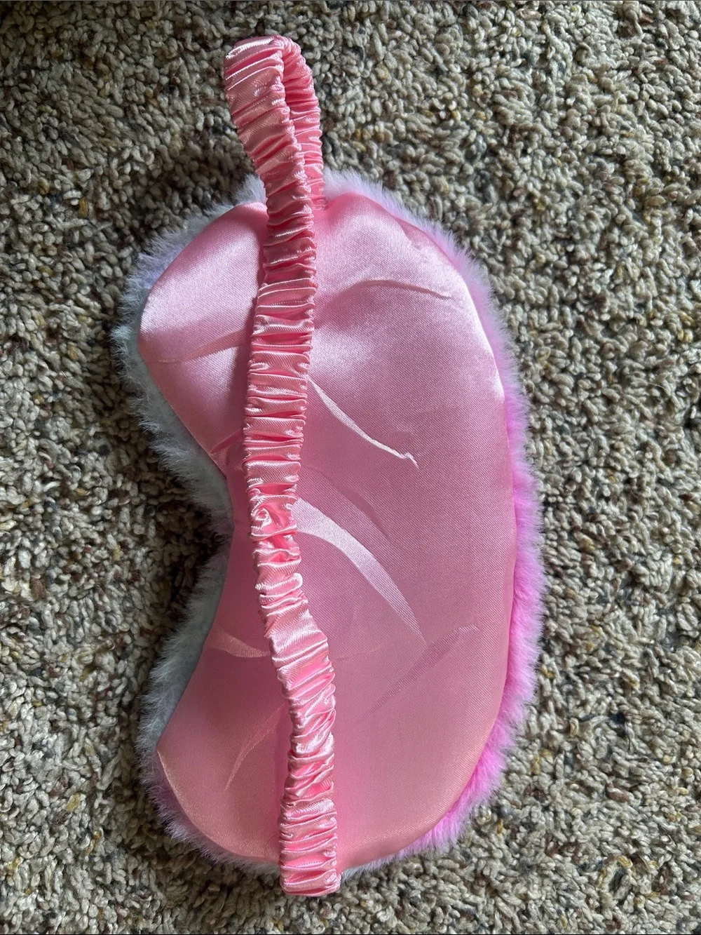 Target Pink & White Fuzzy Kids Sleep Mask - Plush Eye Cover
